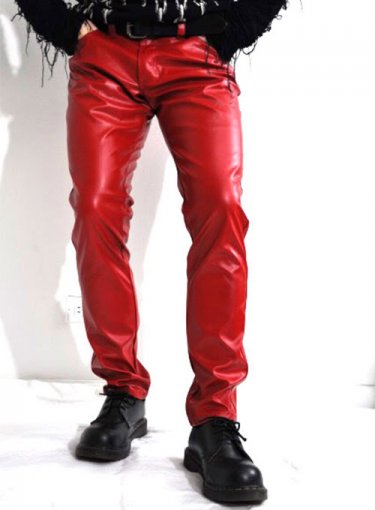 dark red leather pants