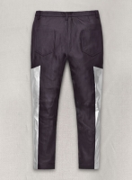 (image for) Purple Racer Stripe Leather Jeans