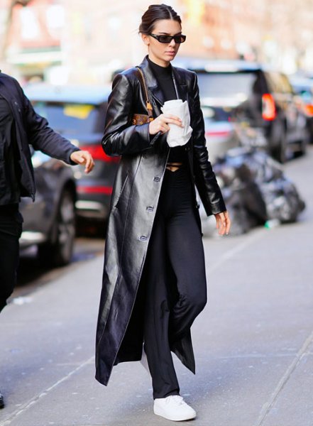 (image for) Kendall Jenner Leather Long Coat