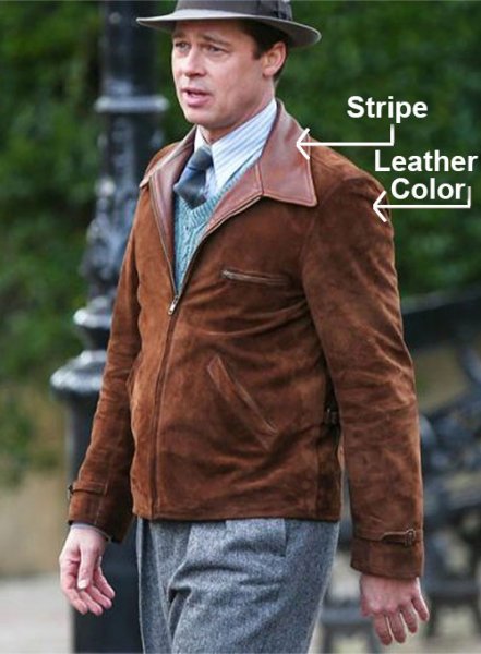 (image for) Brad Pitt Allied Leather Jacket