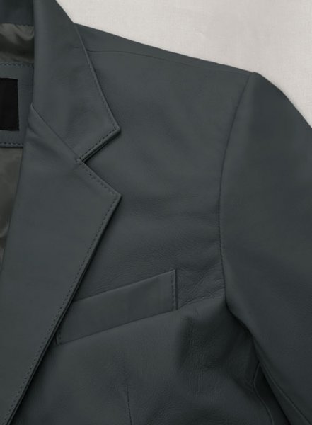 (image for) Soft Gray Leather Blazer