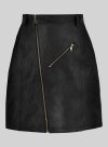 (image for) Distressed Black Stylish Leather Skirt #148