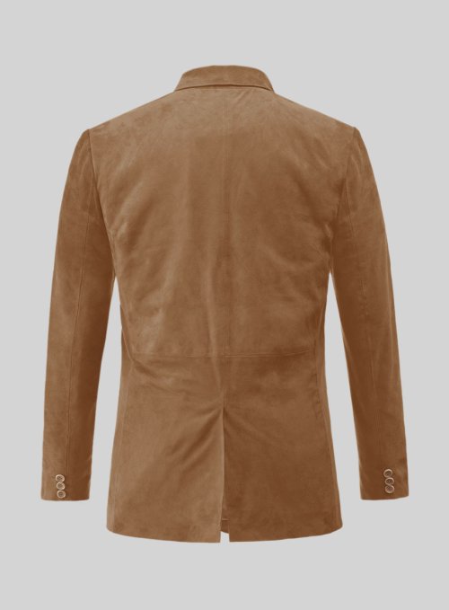 (image for) Saddle Brown Suede Leather Blazer