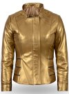 (image for) Golden Fitted Leather Jacket # 521