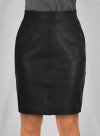 (image for) Black Meghan Markle Leather Skirt