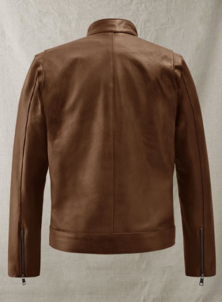 (image for) Spanish Brown Michael Fassbender Leather Jacket #2