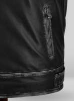 (image for) Rubbed Black Leather Jacket # 654