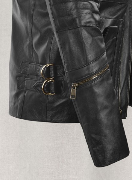 (image for) Thick Black Leather Jacket # 641