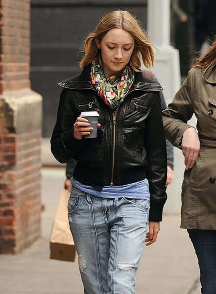 (image for) Saoirse Ronan Leather Jacket