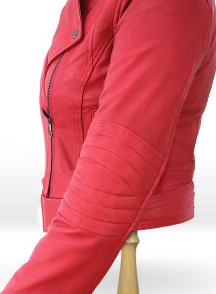 (image for) Soft Raspberry Red Leather Jacket # 220