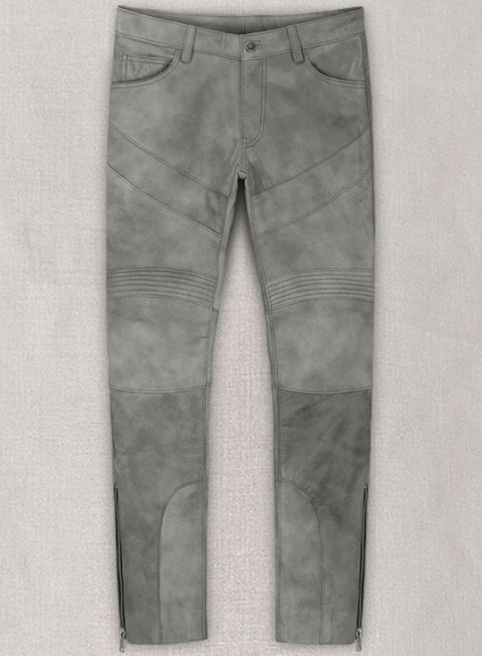 (image for) Harbor Gray Leather Biker Jeans #511