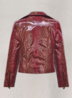 (image for) Bold Red Python Leather Jacket # 228