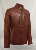 (image for) Thunder Storm Tan Biker Leather Jacket