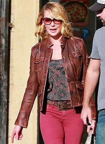 Katherine Heigl Leather Jacket