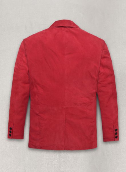 (image for) Lava Red Suede Leather Blazer - # 125