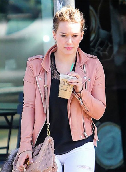 (image for) Hilary Duff Leather Jacket #2