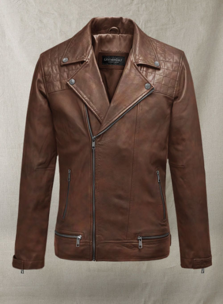 (image for) Ironwood Spanish Brown Biker Leather Jacket