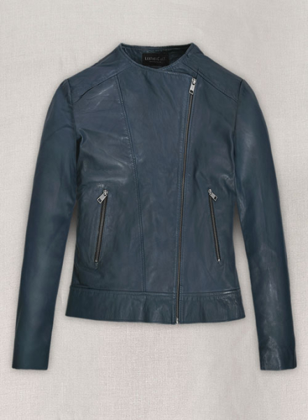 (image for) Soft Winsor Blue Washed & Wax Leather Jacket # 237