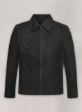 (image for) Distressed Black Jason Bateman Leather Jacket