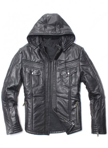 (image for) Leather Hood Jacket #109