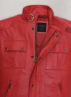 (image for) Soft Tango Red Washed & Wax The Expendables Lee Christmas Leather Jacket