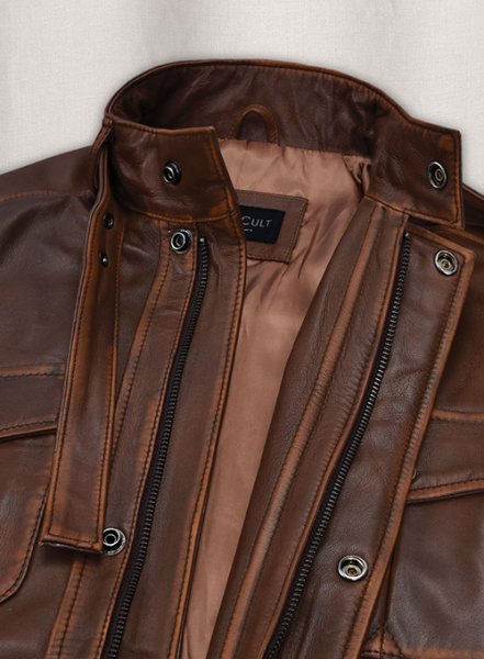 (image for) Rubbed Tan Rafael Nadal Leather Jacket