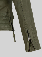 (image for) Basicallo Green Washed Leather Jacket #255