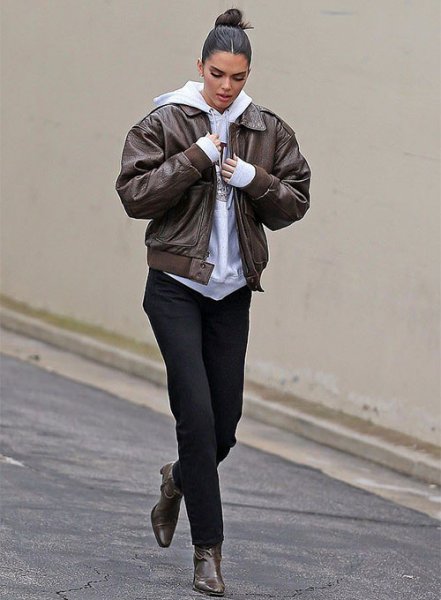 (image for) Kendall Jenner Leather Jacket #1