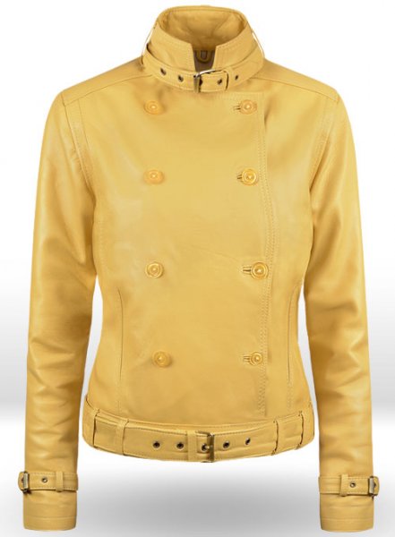 (image for) Yellow Captain America Scarlett Johansson Leather Jacket