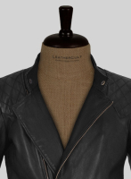 (image for) Soft Rich Black Washed & Wax Leather Jacket #613