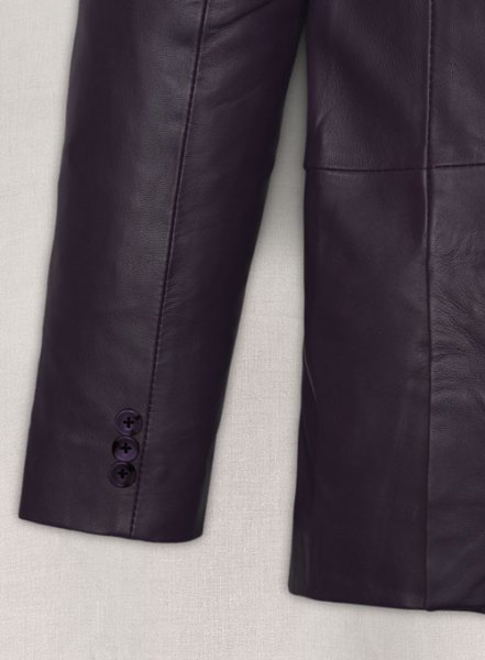 (image for) Purple Hampton Leather Blazer