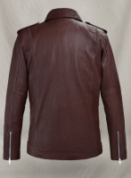 (image for) Beast Burgundy Biker Leather Jacket