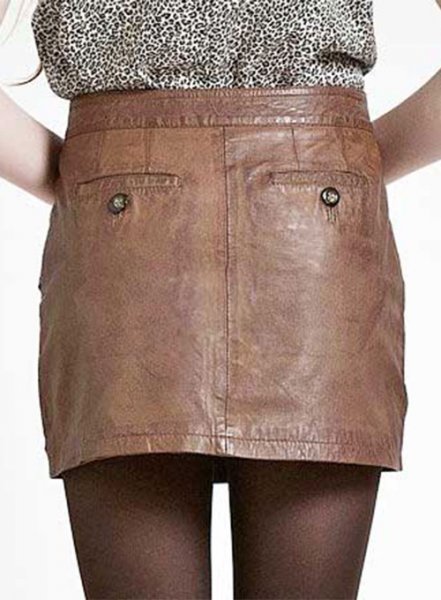 (image for) Eyelet Leather Skirt - # 160