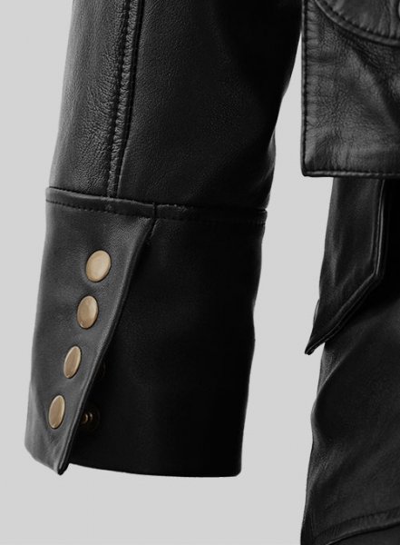 (image for) Black Assassin\'s Creed Jacob Frye Leather Long Coat