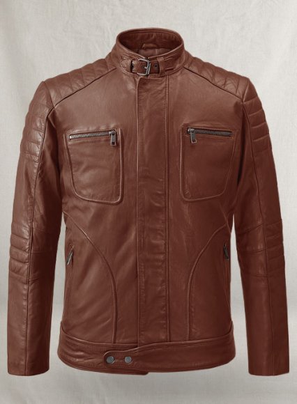 Firefly Moto Tan Biker Leather Jacket