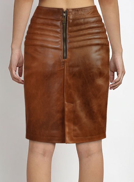 (image for) Front Yoke Leather Skirt - # 454