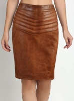 (image for) Front Yoke Leather Skirt - # 454