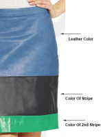 (image for) Tri Color Leather Skirt