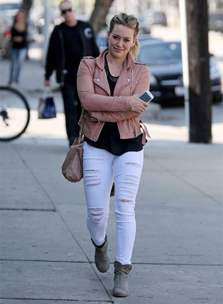 (image for) Hilary Duff Leather Jacket #2