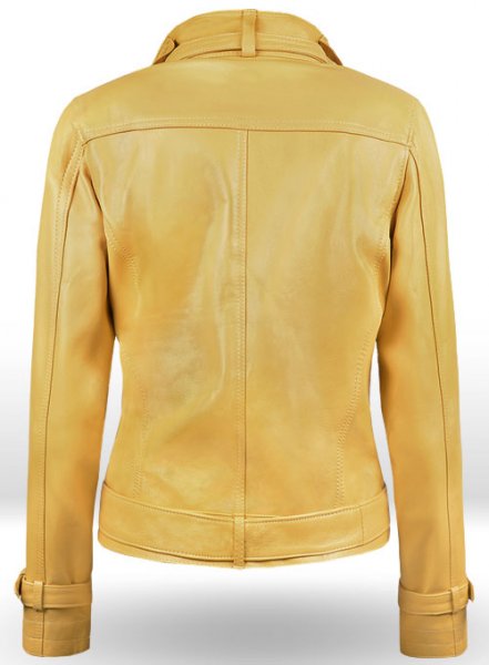 (image for) Yellow Captain America Scarlett Johansson Leather Jacket