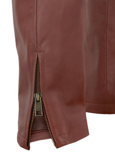 (image for) Soft Fermented Burgundy Zoey Leather Pants