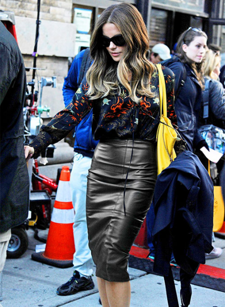 (image for) Kate Beckinsale The Only Living Boy In New York Leather Skirt