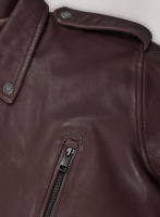 (image for) Falcon Burgundy Rider Leather Jacket