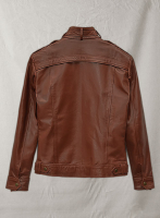 (image for) Tan Brown Leather Jacket # 602