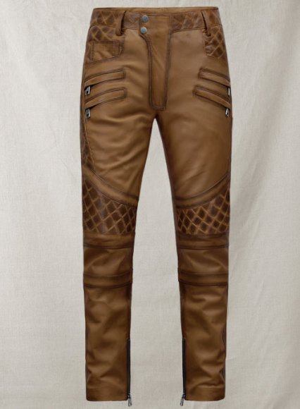 Outlaw Burnt Tan Leather Pants