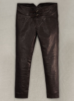 (image for) Soft Dark Brown Jim Morrison Leather Pants