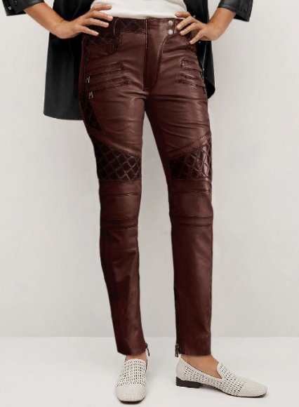 (image for) Carrier Burnt Maroon Leather Pants