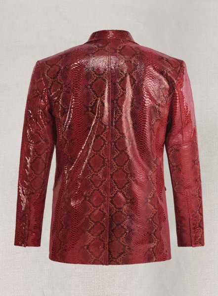 (image for) Bold Red Python Floyd Mayweather Leather Blazer