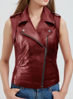 (image for) Cherry Red Leather Jacket #292