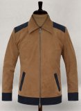 (image for) Soft Saddle Brown Suede Cristiano Ronaldo Leather Jacket #1